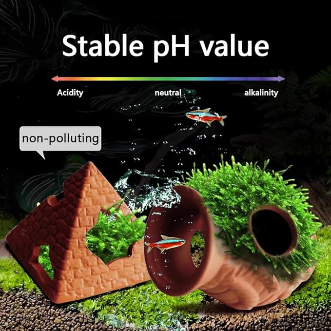 Red Soil, Purple Sand, Fish and Shrimp shelter Holes，Aquarium Decoration，Aquarium Ornament Plastic Fish Tank Decoration for Aquarium Landscape (Purple Sand Tree Head)