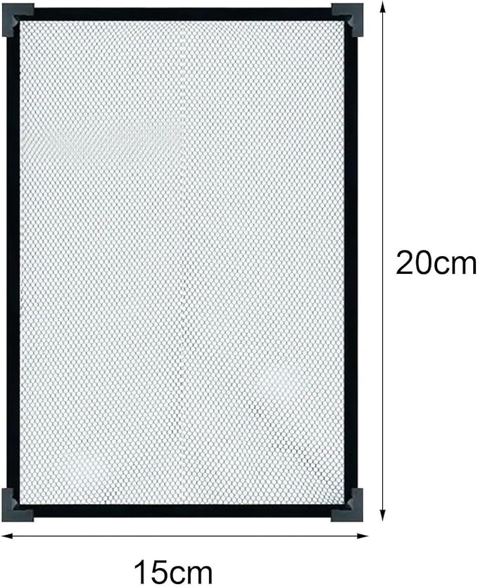 Mesh Screen Netting for Fish, DIY Magnetic Aquarium Lid Net Kit Multiple Sizes(20cmx15cm)