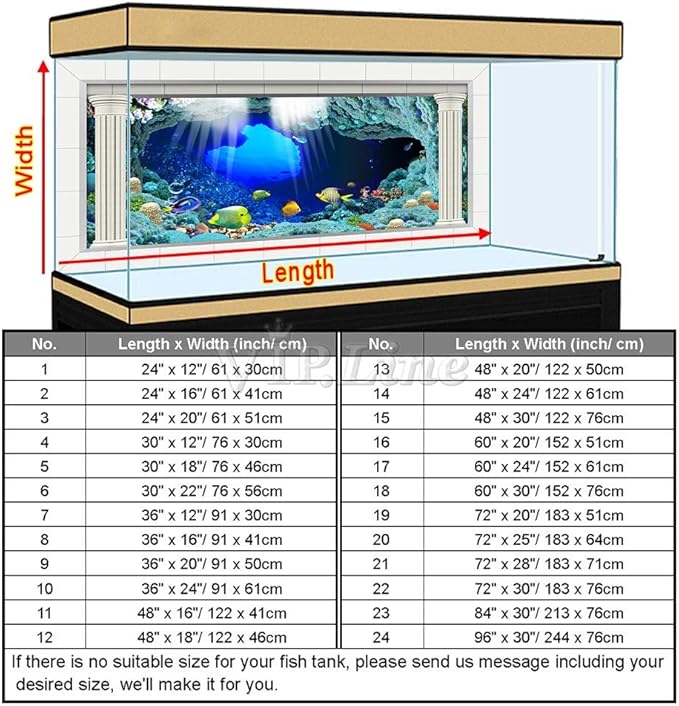 Seabed Wreck Aquarium Background Poster HD Fish Tank Decorations Landscape Backdrop (60" x 20"/ 152 x 51cm)