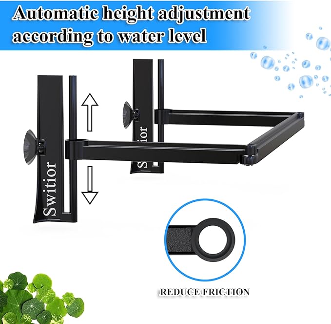 Floating Plant Corral for Aquarium, Fish Tank Accessories to Separate Floating Plants, Automatically Adjusts Height with Water Level, Suitable for All Floating Plants and All Aquariums (Style 1)