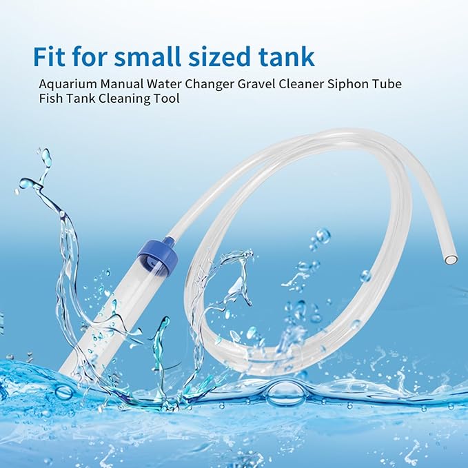 Ejoyous Aquarium Water Changer, Manual Water Changer Gravel Cleaner Siphon Tube Fish Cleaning Tool