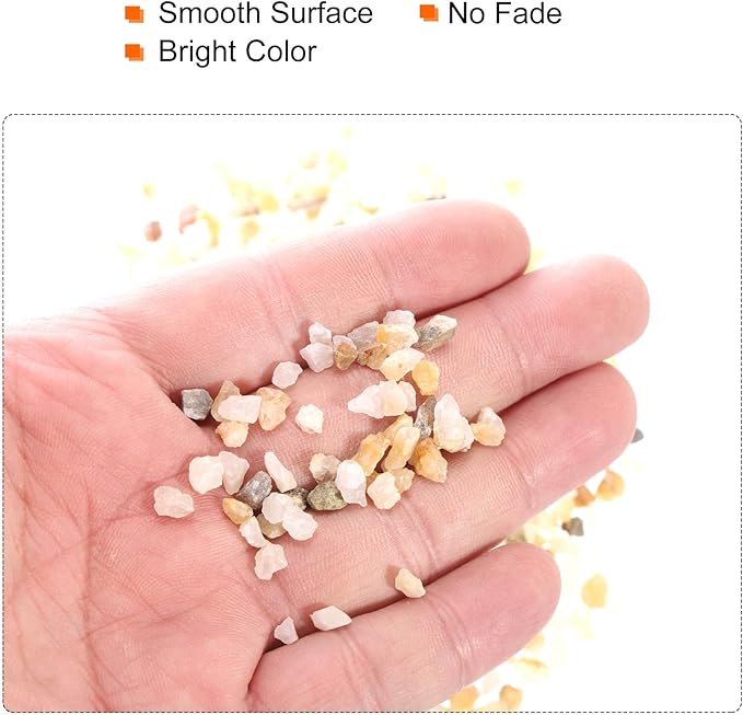 MECCANIXITY 250g/0.55lb 3-6mm Decorative Gravel Stones, Coarse Sand Stone DIY Decor for Vase Filler Beads Crafts Fish Tank Aquarium Garden Decoration Potted Plants, Taupe