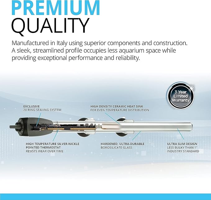 Fluval M 100-Watt Submersible Aquarium Heater – Compact, High-Performance, Reliable Heating For Fresh & Saltwater Tanks