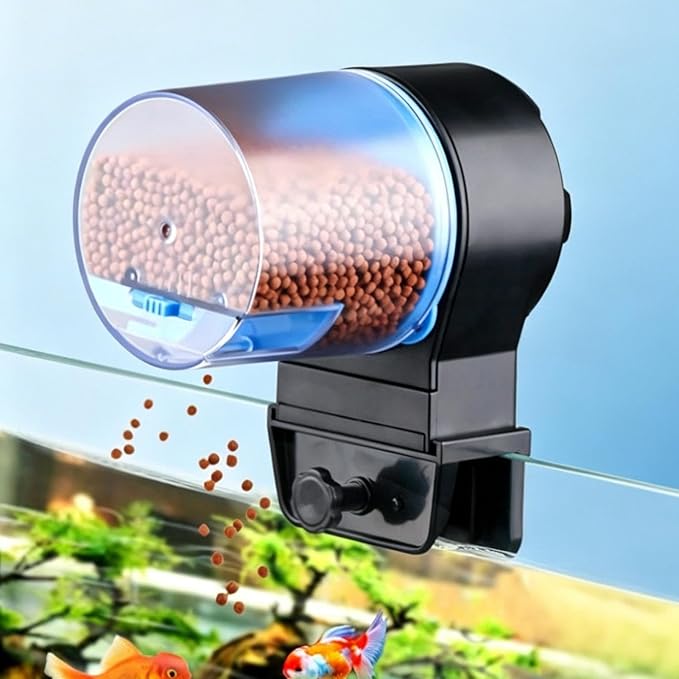 Auto Fish Feeder | with Timer Smart Rechargeable,Automatic Fish Feeder Small Tank | for Home Office Apartment Travel Vacation Pond