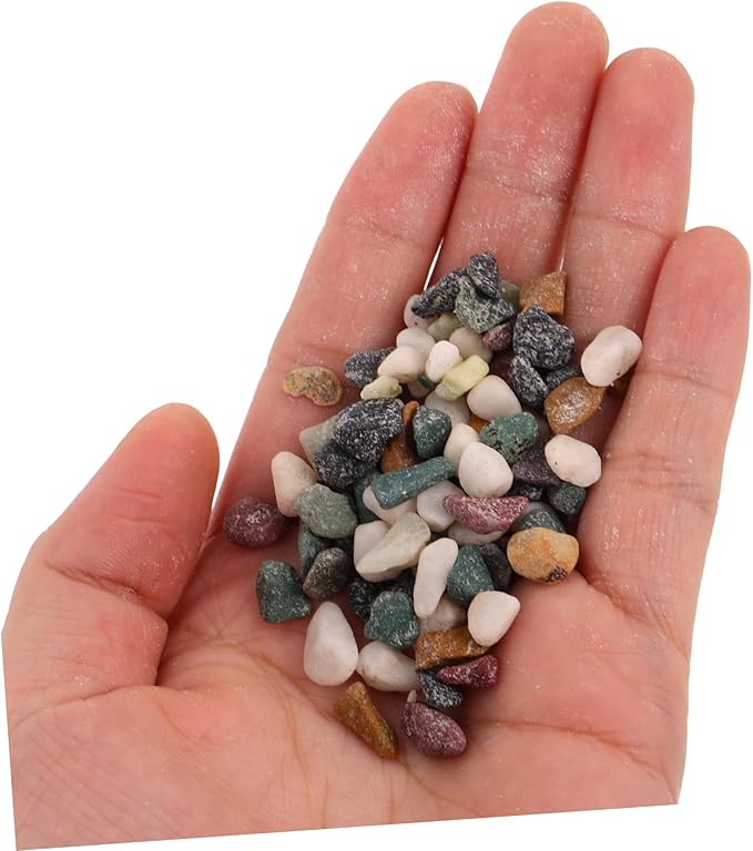 WOONEKY Black Sand Small Aquarium Stones Fish Tank Bottom Decorative Gravel 3-6mm Pebble Substrate