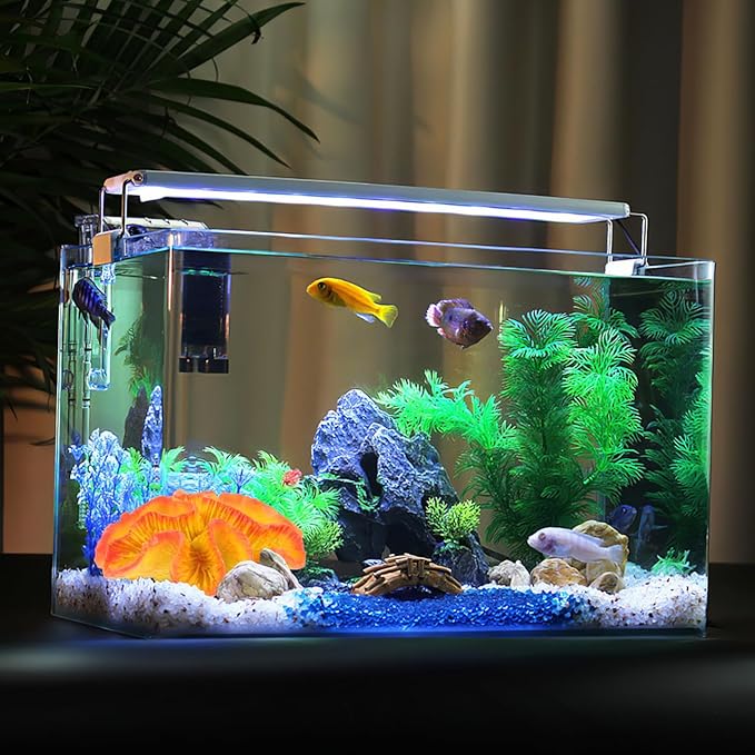 Didiseaon Artificial Coral Reef Aquarium Decor 5.11In Resin Fish Tank Decoration for Freshwater Saltwater Fish Tank Accessories Natural-Looking Reef Ornament