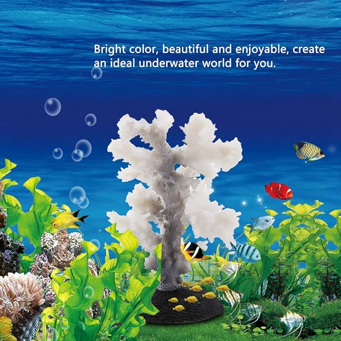 Artificial Coral Plant for Fish Aquarium Decoration – Silicone Simulation Coral Ornament for Aquascaping, Landscaping & Fish Enhancement