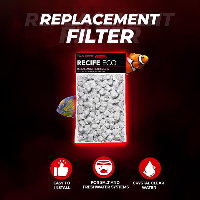 Aquatop Recife Eco Phosphate & Nitrate Media Cubes for Aquariums, 80 g – Optimize Water Quality – Fits Recife Eco Filters - Fresh and Saltwater