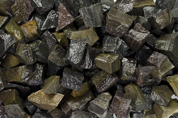 Fantasia Materials: 5 lbs Black Stripe Jasper Rough Stones from India