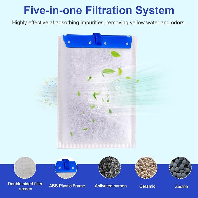 Aquarium Filter Cartridges Large Compatible with Tetra Whisper Bio-Bag, Fish Tank Carbon Filter Cartridge for Whisper 20i/40i IQ20/30/45/60 PF20/30/40/60 Power Filters - 8 Pack