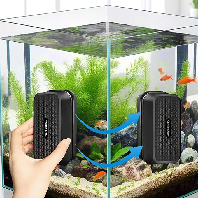 Carefree Fish Aquarium Small Magnetic Cleaner for Acrylic or Glass Fish Tank Magnet Brush Floating