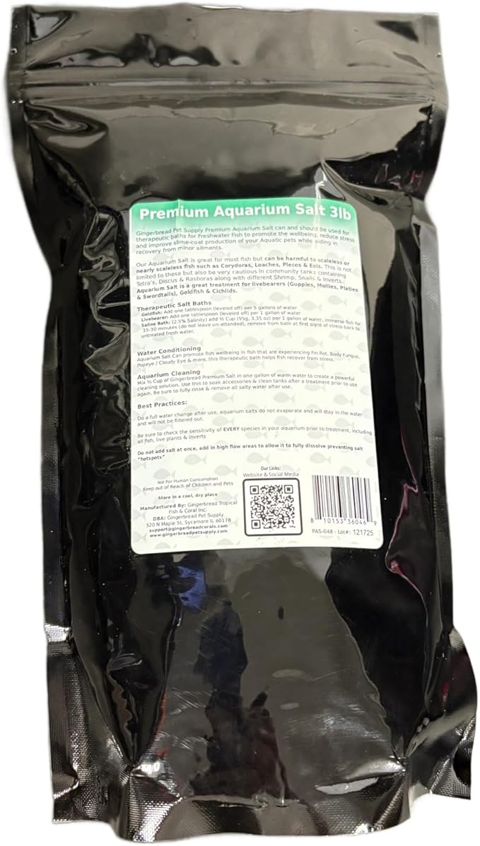 Aquarium Salt Treatment for Freshwater Fish (3 Lb)