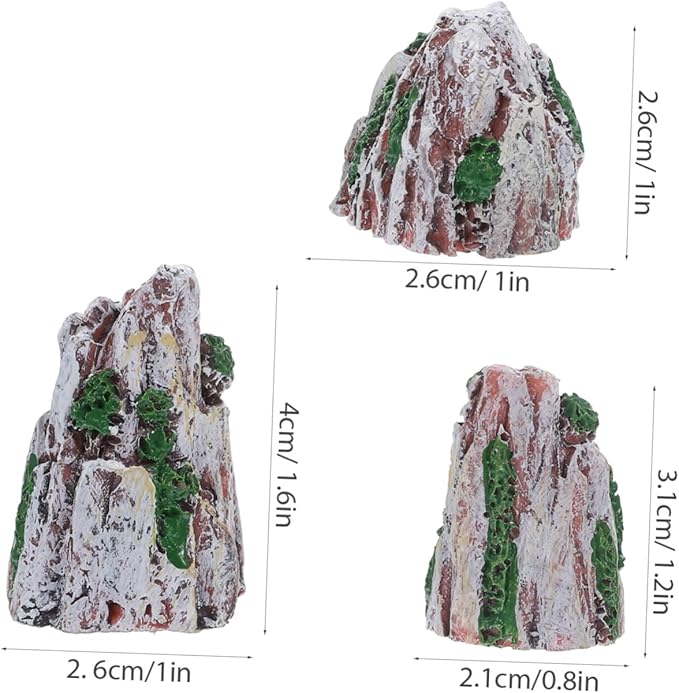 Levemolo 12pcs Bonsai Model Rockery Decor Lightweight Resin Landscape Accessories for Micro Landscapes Sand Tables Aquariums and Home Decor
