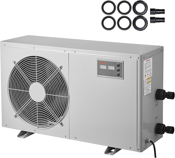 VEVOR Aquarium Chiller 500 Gallon, 1-1/2 HP Water Chiller for Hydroponics, Fast Cooling for Fish Tank,Axolotl,Coral Reef,Quiet Refrigeration Compressor, Titanium Evaporator,Complete Fittings