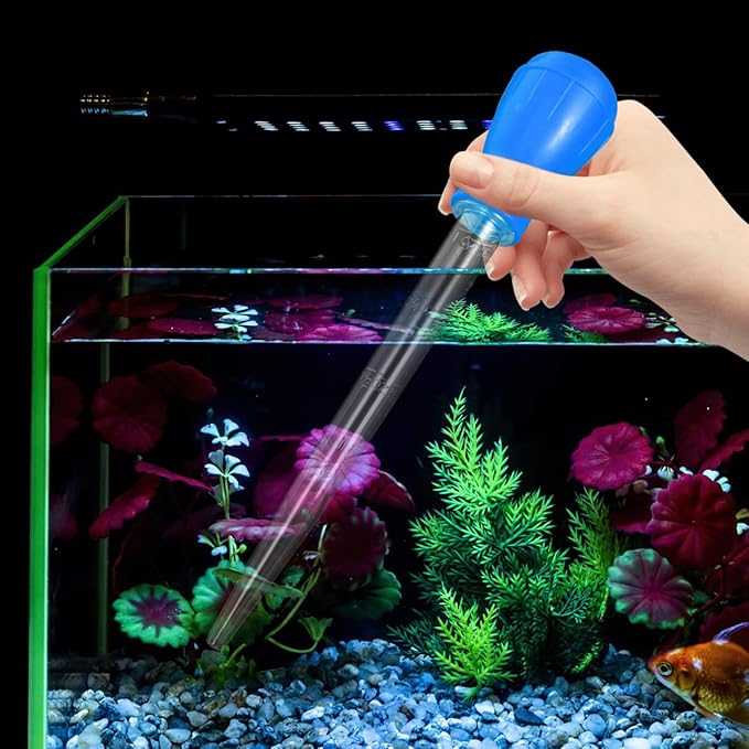 ULTECHNOVO 16 Inch Fish Tank Water Changer Siphon Pump Vacuum Tool with Extended Tubes 2Pcs for Easy Gravel Cleaning and Water Replacement