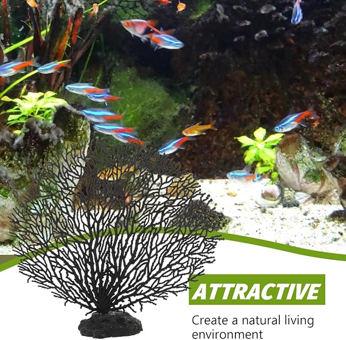 balacoo Faux Coral Decor for Aquarium Fish Tank Delicate Artificial Coral Plant 7.08In Desktop Tank Plant for Home and Office Landscape Decoration