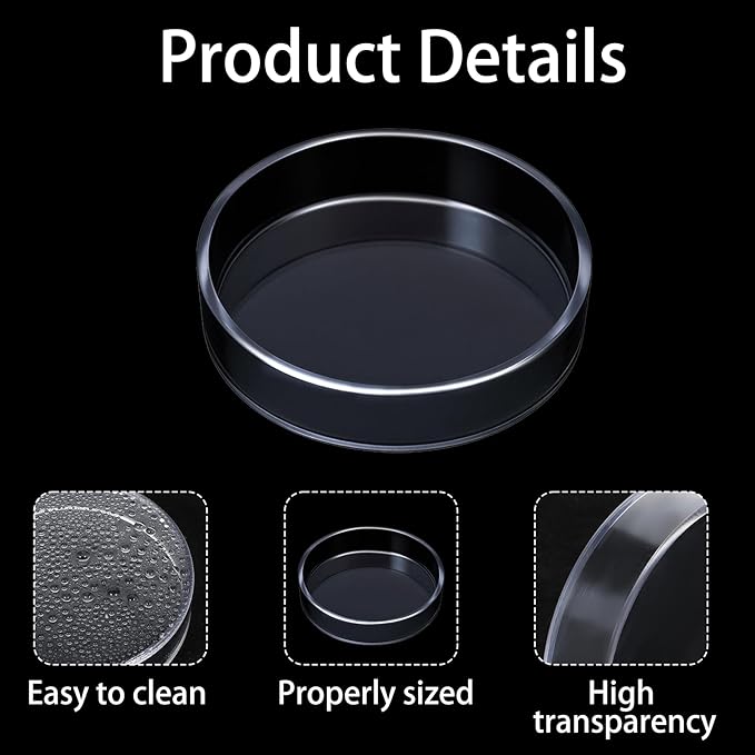 2 Pcs Shrimp Feeding Dish, Aquarium Feeding Dish, Fish Tank Feeder Dishes, Clear Aquarium Shrimp Feeders Bowl Freshwater Tray Feeder, 60mm/80mm