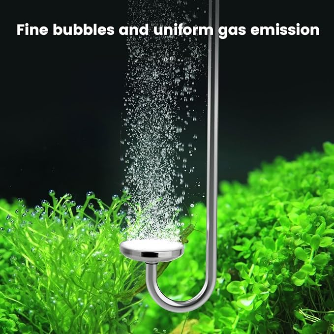 Stainless Steel CO2 Difusser Atomizer Used for Aquarium Plants，Water Grass Tank,Fine and Uniform Bubbles, Durable and Not Easy to Rust (XL(40cm))