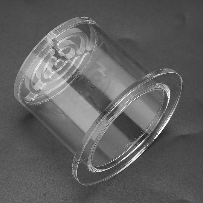 Acrylic Transparent Feeder Cover, Fish Tank Protection Cover, Breeding Protection Cover with Ring Base for Blocking Fish and Sand, Compatible with 20mm 25mm Drain