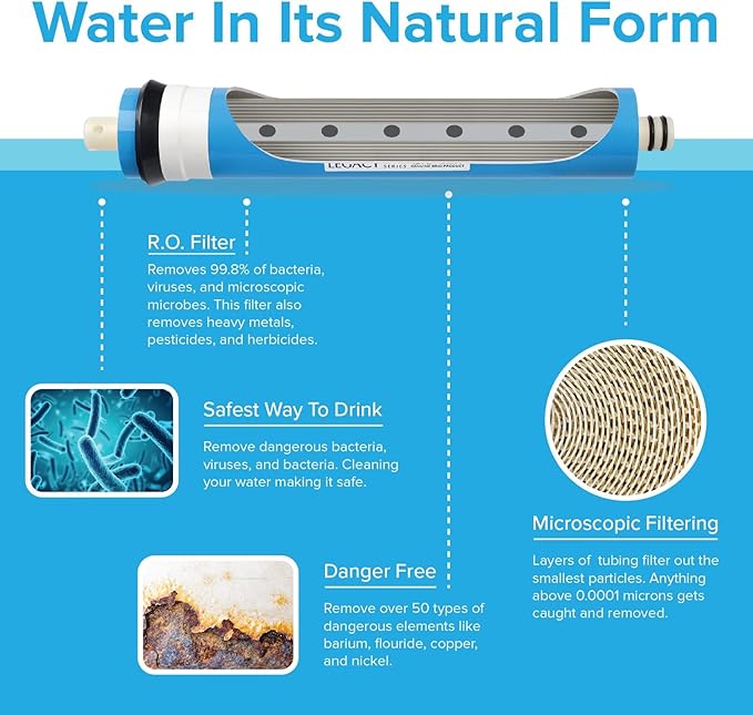 Premier 5 Stage Reverse Osmosis & Deionization (RODI) | Aquarium Reef Water Filter System - 50 GPD | Water Purifier for Fish Tank with Filter's Included