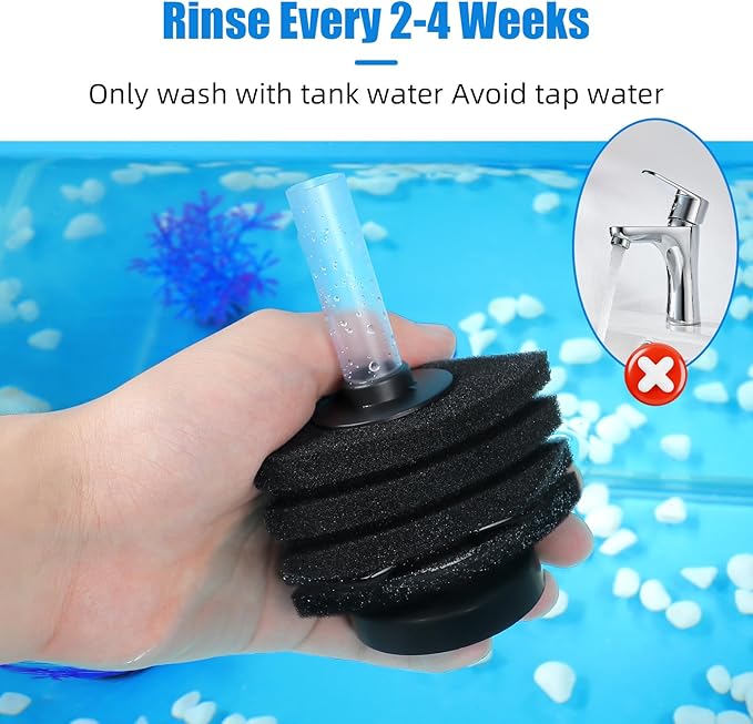AQUANEAT Aquarium Bio Corner Sponge Filter, for Breeding Shrimp Nano Fish Tank, up to 10Gal