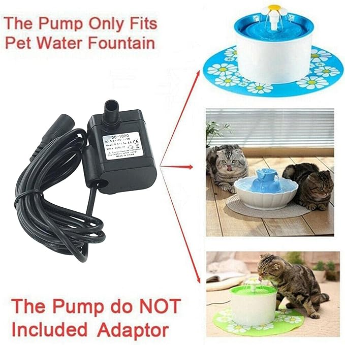 Generic Submersible Pump 3W DC 12V Fountain 200L/H 150cm for Aquarium