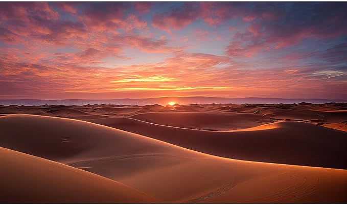 Desert Reptile Tank Background Majestic Sunset Desert Landscape Terrarium Background Desert Sand Dune Reptile Habitat Background Sunrise Deep Desert Aquarium Background Fish Tank Background 72x24in