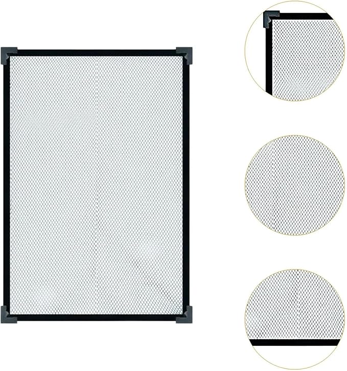 Mesh Screen Netting for Fish, DIY Magnetic Aquarium Lid Net Kit Multiple Sizes(60cmx45cm)