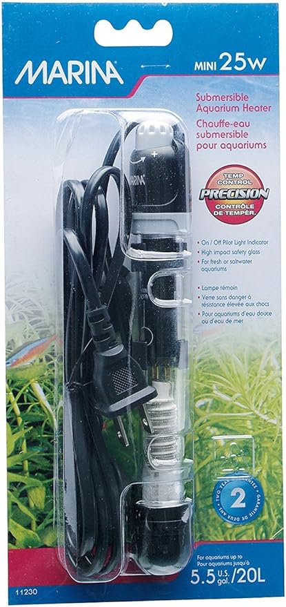 Fluval Marina Mini 25W Submersible Heater for Aquarium