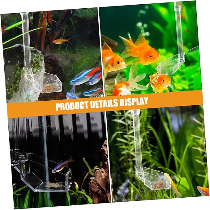 Toddmomy Aquarium Fish Feeder Tube with Feeding Ring 35cm Automatic Fish Tank Feeder Vacation Feeding Aquarium Supplies
