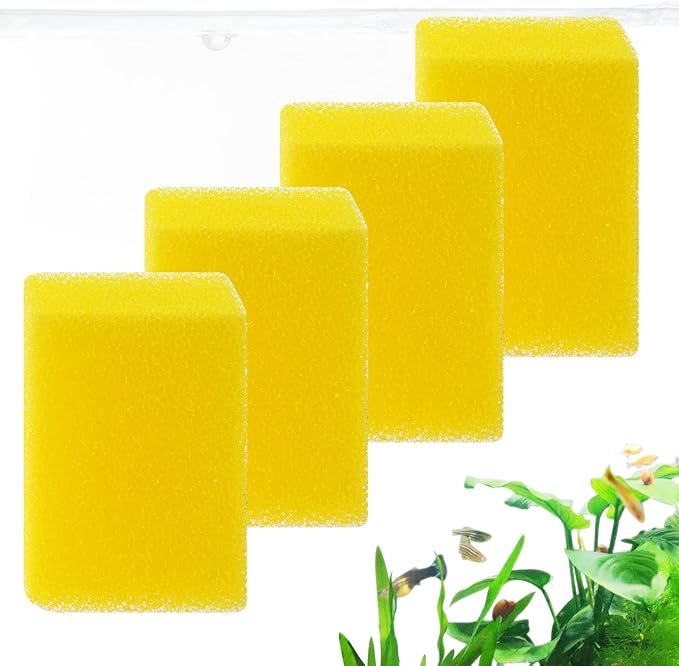 4PCS Aquarium Filter Sponge Replacement for 15W-210GPH Aquarium Filter, Aquarium Biochemical Sponges for Replacement