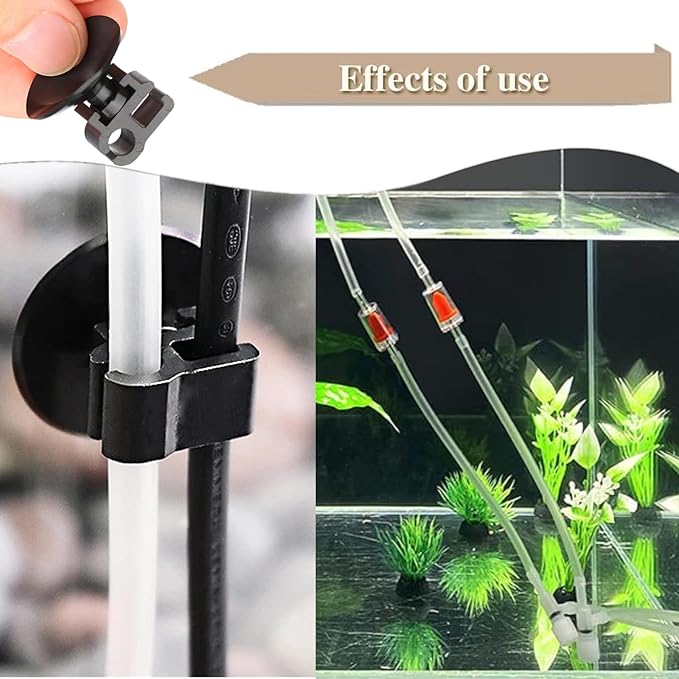 20 PCS Aquarium Suction Cup Clips Professional Fish Tank Suction Cup Clips Aquarium Air Tube Holders for Pump Power Cord,Fish Tank Oxygen Tube Hose,Aquarium Air Tubing