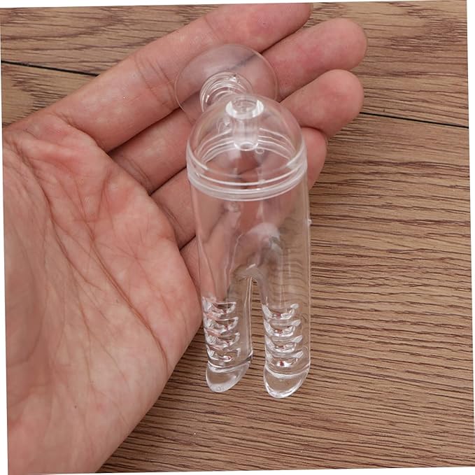 BESPORTBLE Aquarium Automatic Fish Feeder with Cover Pants Shaped Feeding Cup for Shrimp Eggs Fish Feeder Bowl for Freshwater Tanks