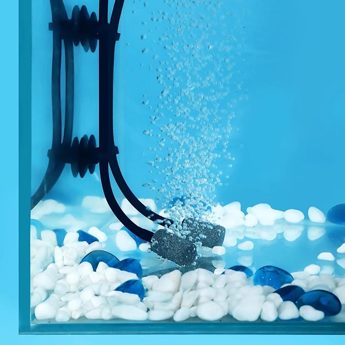 AQUANEAT Aquarium Suction Cups, for Fish Tank Airline Tubing, with Clips 1/4" Dia, 24pcs (Black)