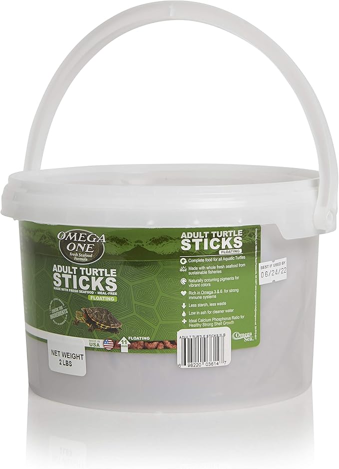 Omega One Adult Turtle Sticks, Floating, 11 mm, 2 lb Bucket
