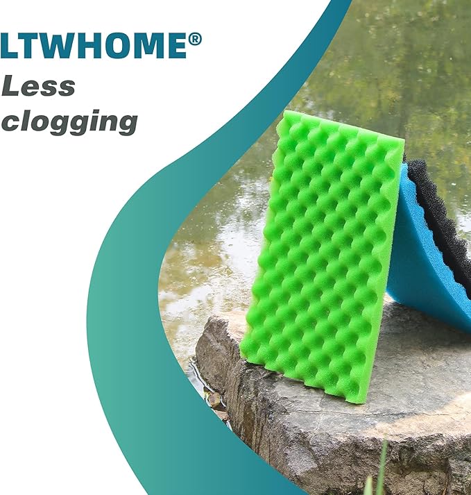 Fish Pond Foam Filter Sponge Set 17" X 11" Media (Pack of 3 Sets)