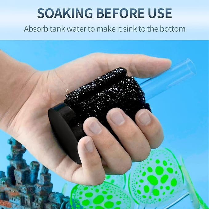 Pawfly Aquarium Sponge Filter, Small Fish Foam Filter with Tubing Suction Cup Check Valve Connector and Control Valve Accessories for Betta Fry Shrimp Tiny Fish Tank up to 10 Gallons
