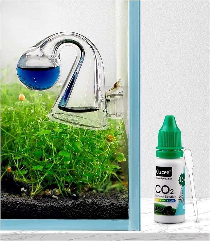 Aquarium CO2 Drop Checker CO2 Indicator (Glass Checker+15ml)