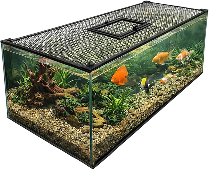 Magnetic Aquarium Lid Fish Tank Top Cover Hood Anti-Jumping Mesh Net for Fishs Tank Top Cover to Protect Fishes Jumping Out of for up to 40 Gallon Fish Tank
