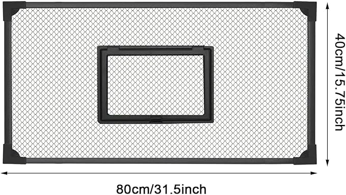 Mesh Screen Netting for Fish, DIY Self Assembly Magnetic Mesh Aquarium Lid Multiple Sizes(80x40cm)