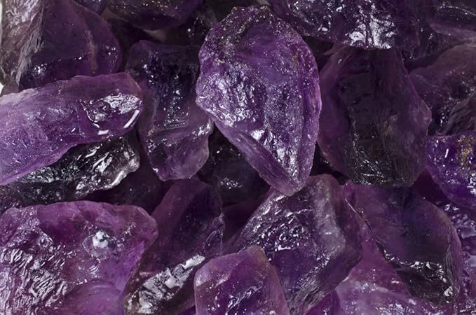 Fantasia Materials: 3 lbs Amethyst Large Chunk Rough Stones from Brazil - Grade 1