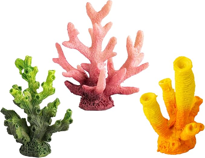 CNZ® Artificial Coral Plant for Fish Tank Decorative Aquarium Reef Ornament (10-Piece Assorted Coral)