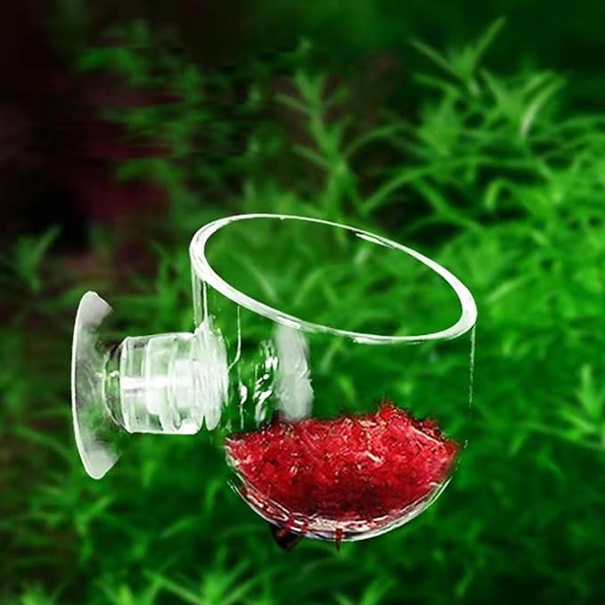 10 Pcs Aquarium Plant Holder, Clear Fish Tank Plant Holder for Aquascape Decoration, Red Worm Feeder, Aquarium Planter Pot with Suction Cup, Betta Fish Tank Accessories Aquariums Decor