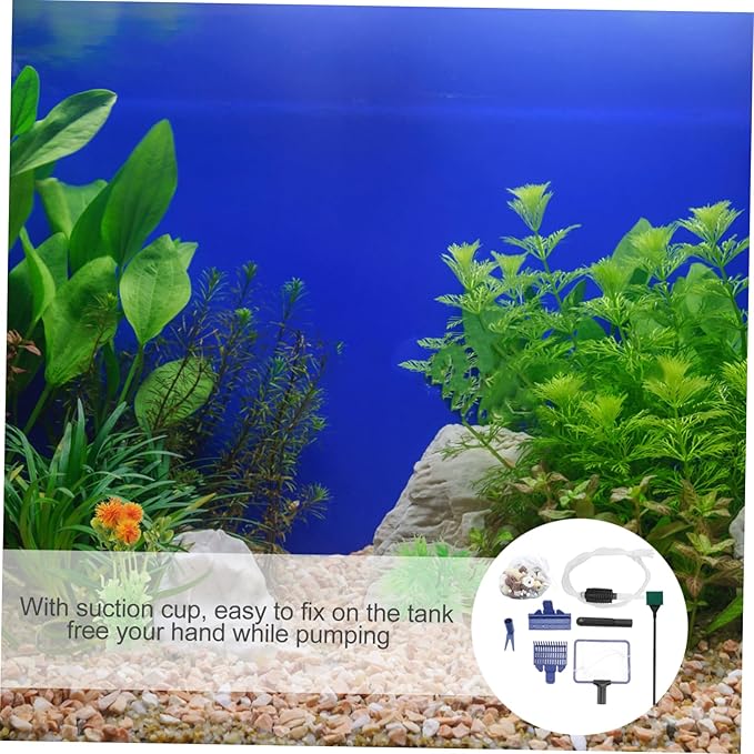 Sosoport 1set Fish Tank Water Changer Siphon Kit Sand Cleaner Tool Professional Aquarium Cleaning for Tanks Cup Materials Multi-Scene Use