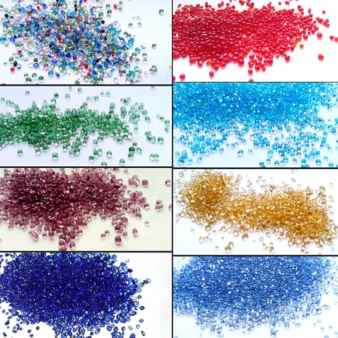 30g Crushed Stone Mini Crystal Chips Decorative Pebbles Gravel Irregular Gemstones Filling Gravel for Water Fountain Sand Landscape Fish Tank Garden (Purple(1-2mm))