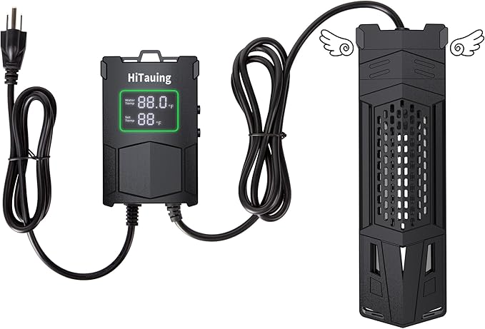HiTauing Aquarium Heater, Upgrade AP01 300W/500W/800W/1000W Fish Tank Heater with Intelligent IC Chip Controller-Fast Heating, Precise Temperature Control for Saltwater and Freshwater