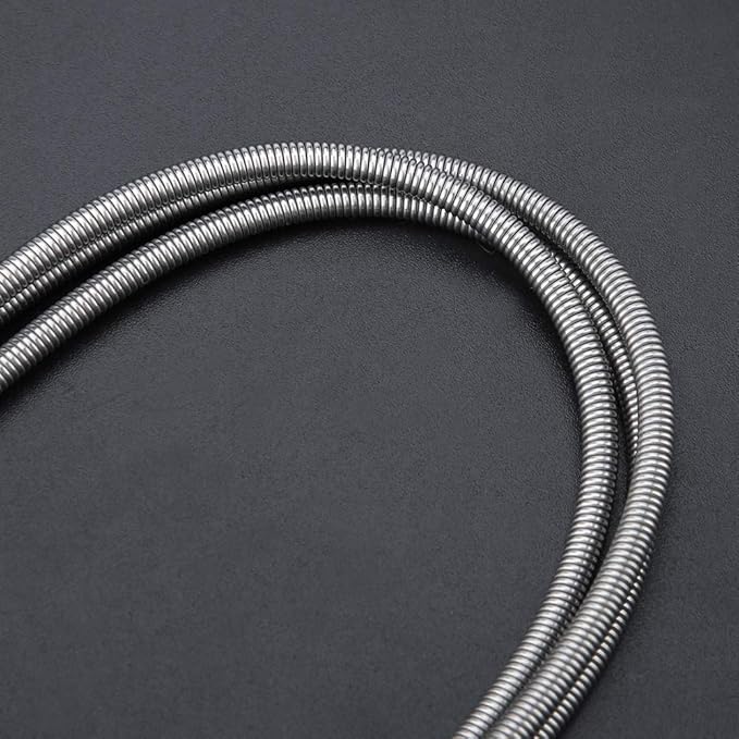 Pssopp Aquarium Cleaning Spring Brush, Double Head Filter Tube Hose Pipe Pump Cleaner Flexible Stainless Steel Spring Nylon Brush 155cm for Fish Aquarium