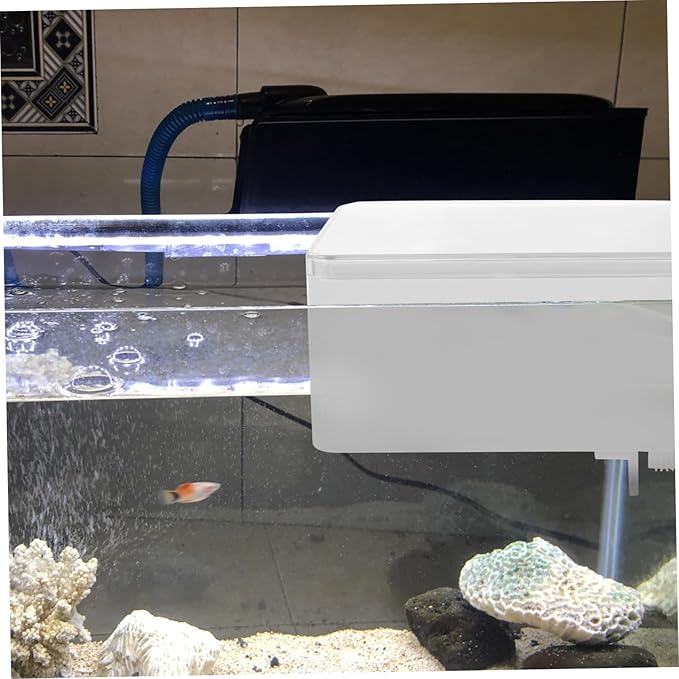 POPETPOP 1set Automatic Fish Feeder for Small Aquariums Timer-Controlled Fish Food Dispenser Durable Material Prevents Food Clogging Easy Setup