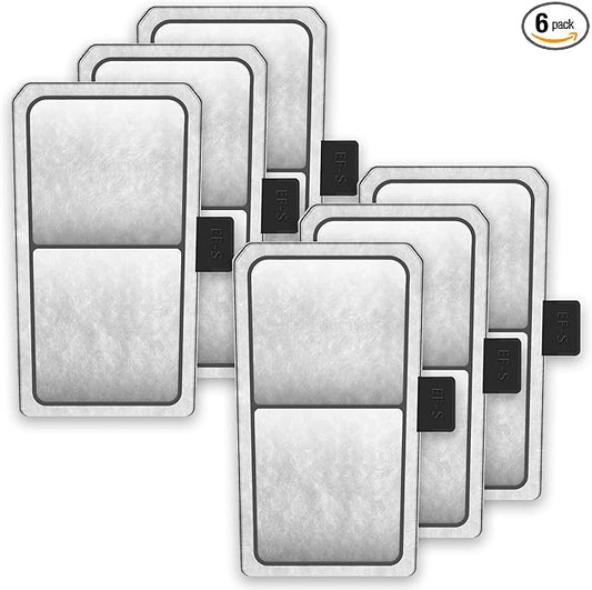 6-Pack Filter Cartridge Replacements for Top Fin EF-S Element and BF5 BETTAFLO