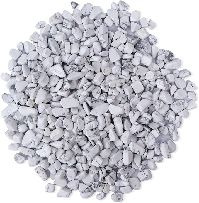 gemshan 2lb Natural White Rocks 7mm-9mm, River Rocks for Plants Succulents, Withe Stone Pebbles for Aquarium Vase Decoration